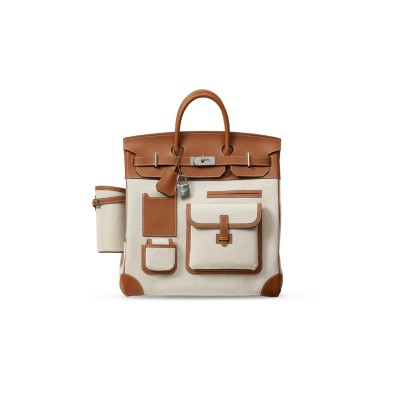 HERMÈS MASTER BIRKIN HAC CARGO 40 CM TOILE CANVAS AND CALFSKIN LEATHER (40*40*23cm) HERMÈS MASTER BIRKIN HAC CARGO 40 CM TOILE CANVAS AND CALFSKIN LEATHER (40*40*23cm)